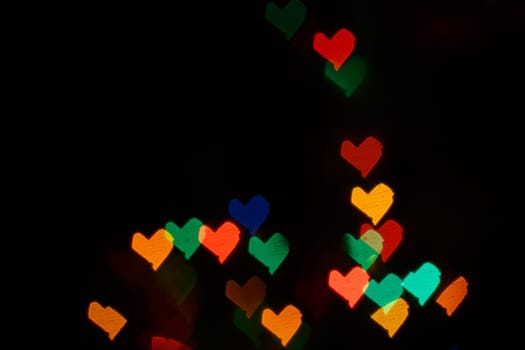 Multicolored hearts as abstract background for Valentine's day