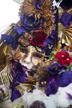 Traditional colored mask of the venice carnival