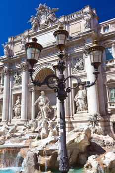 Fountain di Trevi - most famous fountain in Rome, Italy