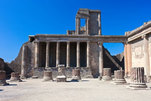 Famous ruins of ancient town Pompeii in Italy