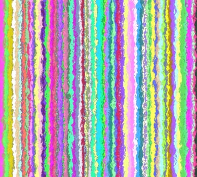 Illustration of vertical colorful jagged lines