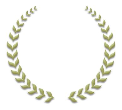 Illustration of an isolated Laurel Wreath