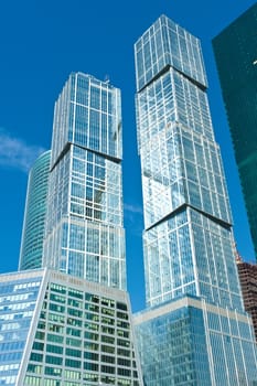 Modern scyscrapers of Moscow city business center