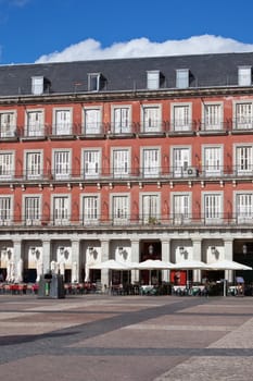 Beautiful view of famous Plaza Mayor in Madrid, Spain