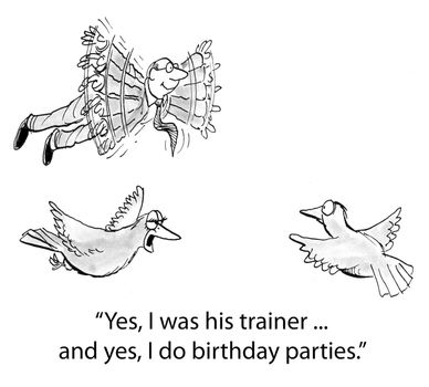 "Yes, I was his trainer ... and yes, I do birthday parties."