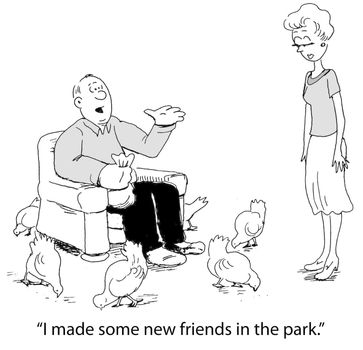 "I made some new friends in the park."