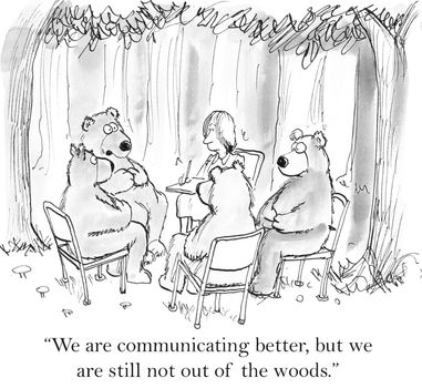 "We are communicating better, but we are still not out of the woods."