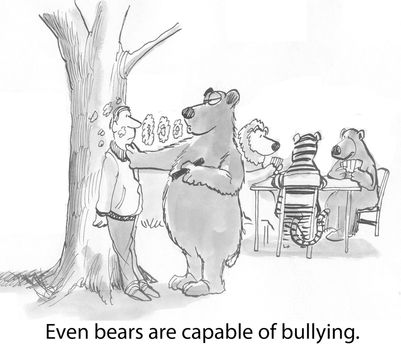 Even bears are capable of bullying.