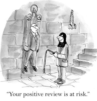 "Your positive review is at risk."