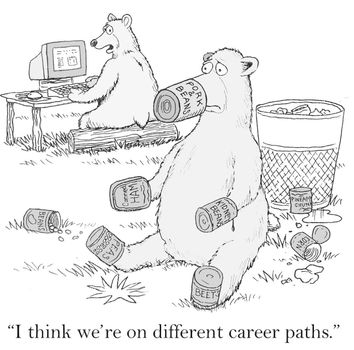 "I think we're on different career paths." 