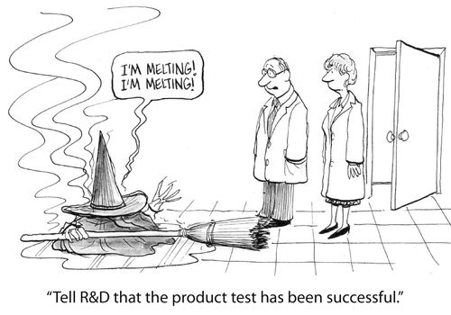 "Tell R&D that the produc test has been successful."