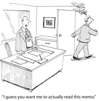 "I guess you want me to actually read this memo."