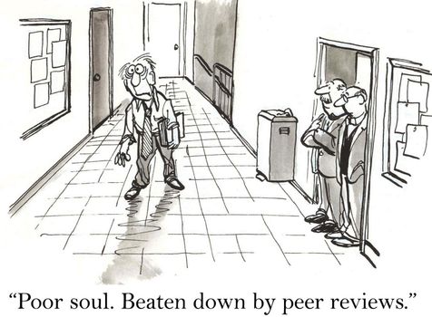 "Poor soul.  Beaten down by peer reviews."