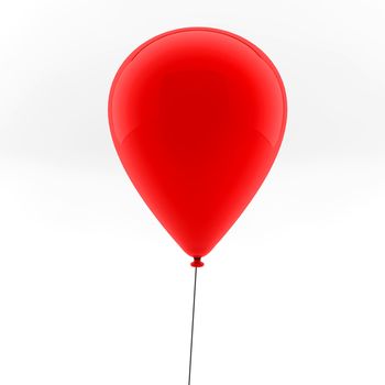 One red balloon fly in the air