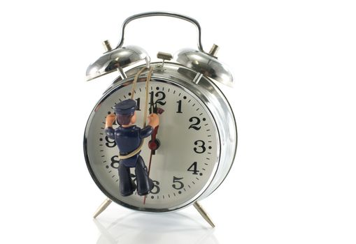toy mna repairing the clock and bells