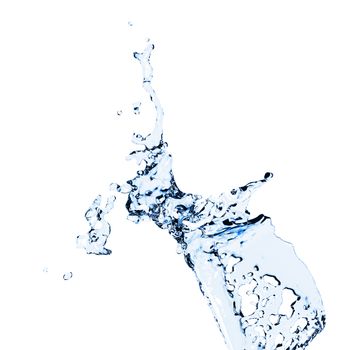 Water splashing isolated on a white background