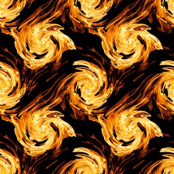 Fire twirls abstract. Seamless abstract background pattern