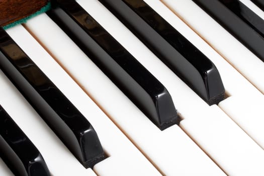 Beautiful close up photo of piano keys