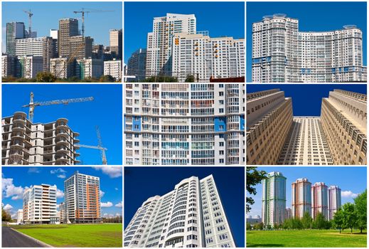 Beautiful photos of modern buildings under blue sky