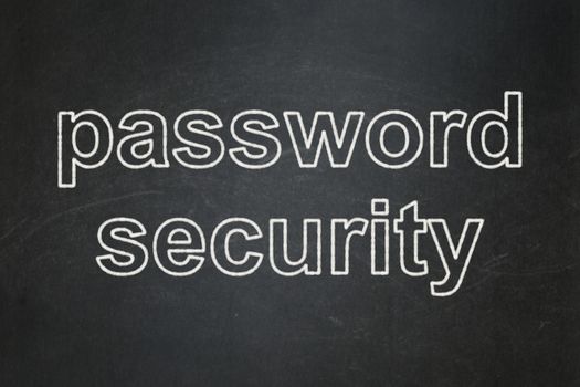 Privacy concept: text Password Security on Black chalkboard background, 3d render