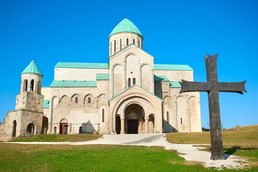 View of famous Bagrati cathedral in Kutaisi, Georgia