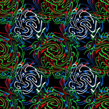 Twirls abstract. Seamless colorful abstract background pattern