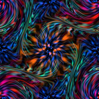 Twirls abstract. Seamless colorful abstract background pattern