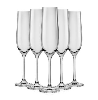 Glass for champagne isolated on a white background