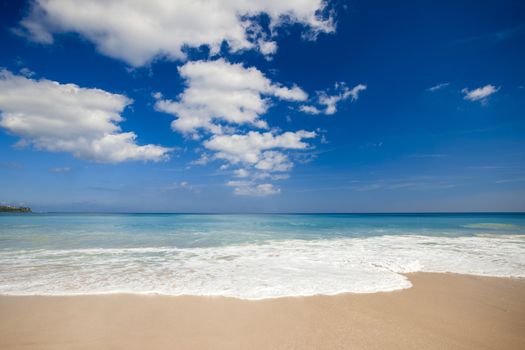 Beautiful landscape picture of a white sand tropical beach