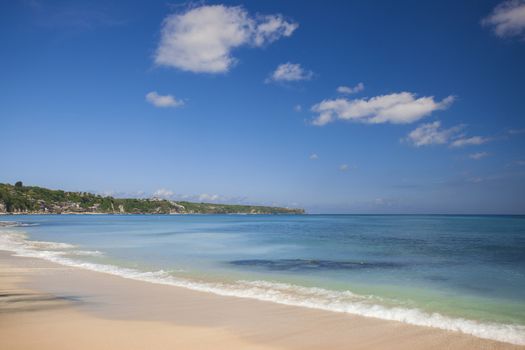 Beautiful landscape picture of a white sand tropical beach