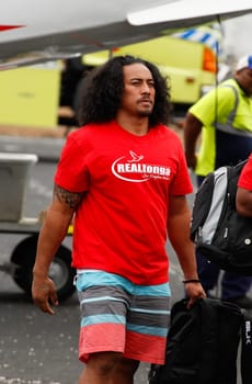 Fuifui Moimoi arriving at his home island Vavau, Tonga