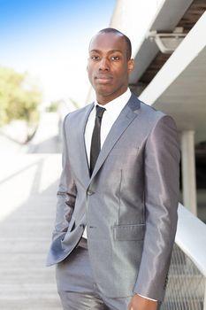 Portrait of a businessman standing, outdoor