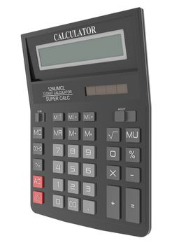 Black calculator. Isolated render on a white background
