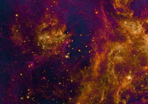 Star field in space, a nebulae and a gas congestion. "Elements of this image furnished by NASA".