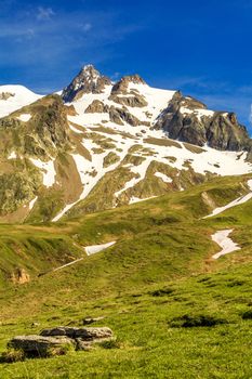 Top of a mountain in the French Alps