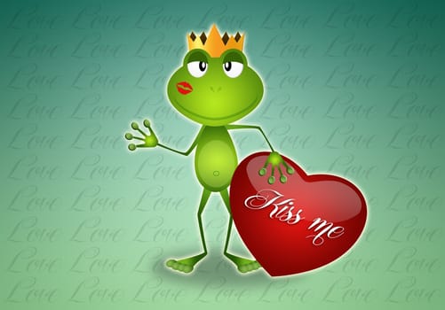 Frog with heart