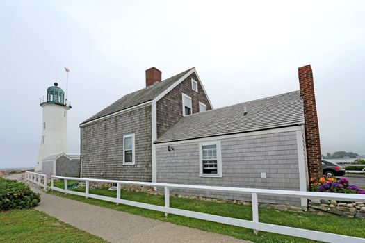The historic Scituate Light was built in 1811 and is the 11th oldest lighthouse in the United States