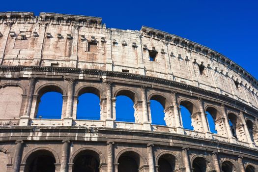 Beautiful view of famous ancient Colosseum in Rome, Italy