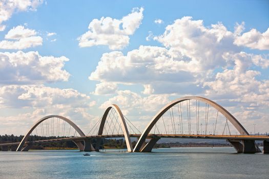juscelino kubitschek bridge of Brasilia city capital of Brazil  The bridge was designed by Architect Alexandre Chan
