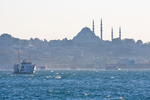 View of Istanbul as seen from Bosphorus, Turkey