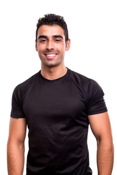 Portait of a fitness instructor over white background