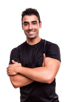 Fitness instructor with arms crossed