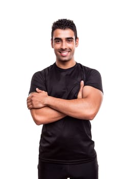 Fitness instructor with arms crossed