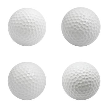 Collection of Golf balls isolated on white background