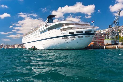 Luxury Cruise Ship in Bosphorus, Istanbul Turkey