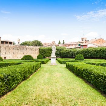 Italy, Tuscany region, San Quirico. Famous Italian garden of Orti Leonini