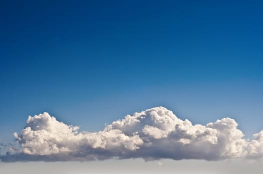 White cloudscape in the blue sky