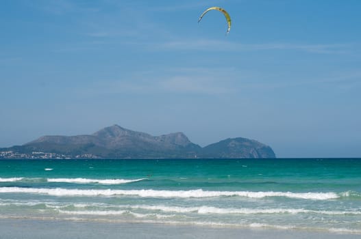 Beach shot: blue sea and sand, landscape