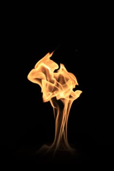 fire art, on a black background