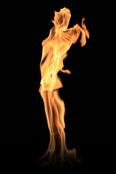 fire art, on a black background